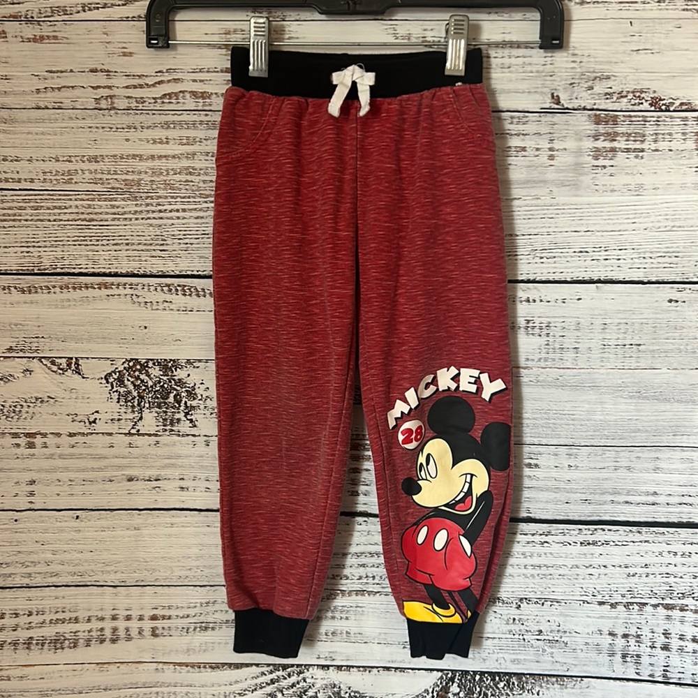 Red Mickey Mouse jogger sweatpants size 3t
